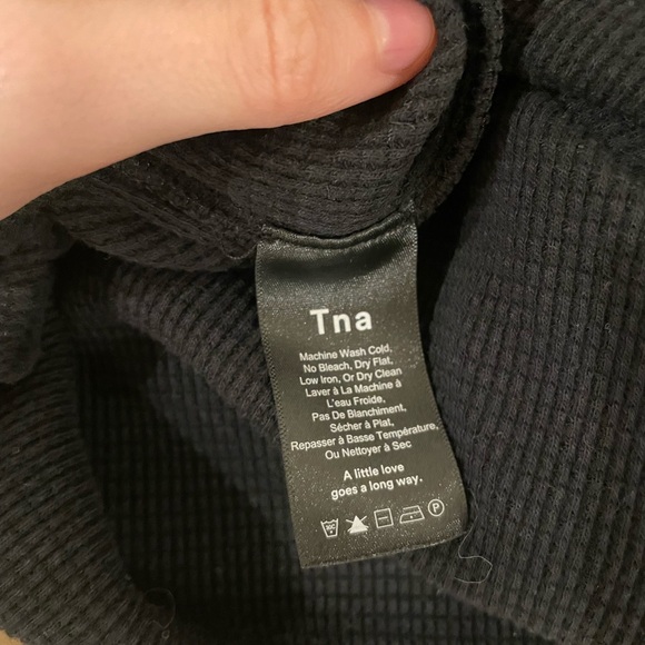 TNA Ribbed Black Turtleneck - Picture 3 of 5